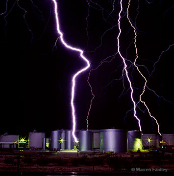lightning hits tank farm