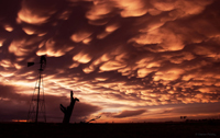 Sunset stormscape in Amarillo by storm chasing influencer Warren Faidley