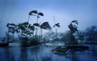 Hurricane Andrew impact scene captured by storm cinematographer Warren Faidley