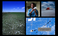 Warren Faidley researches hail through photogtraphy and cinematographyy