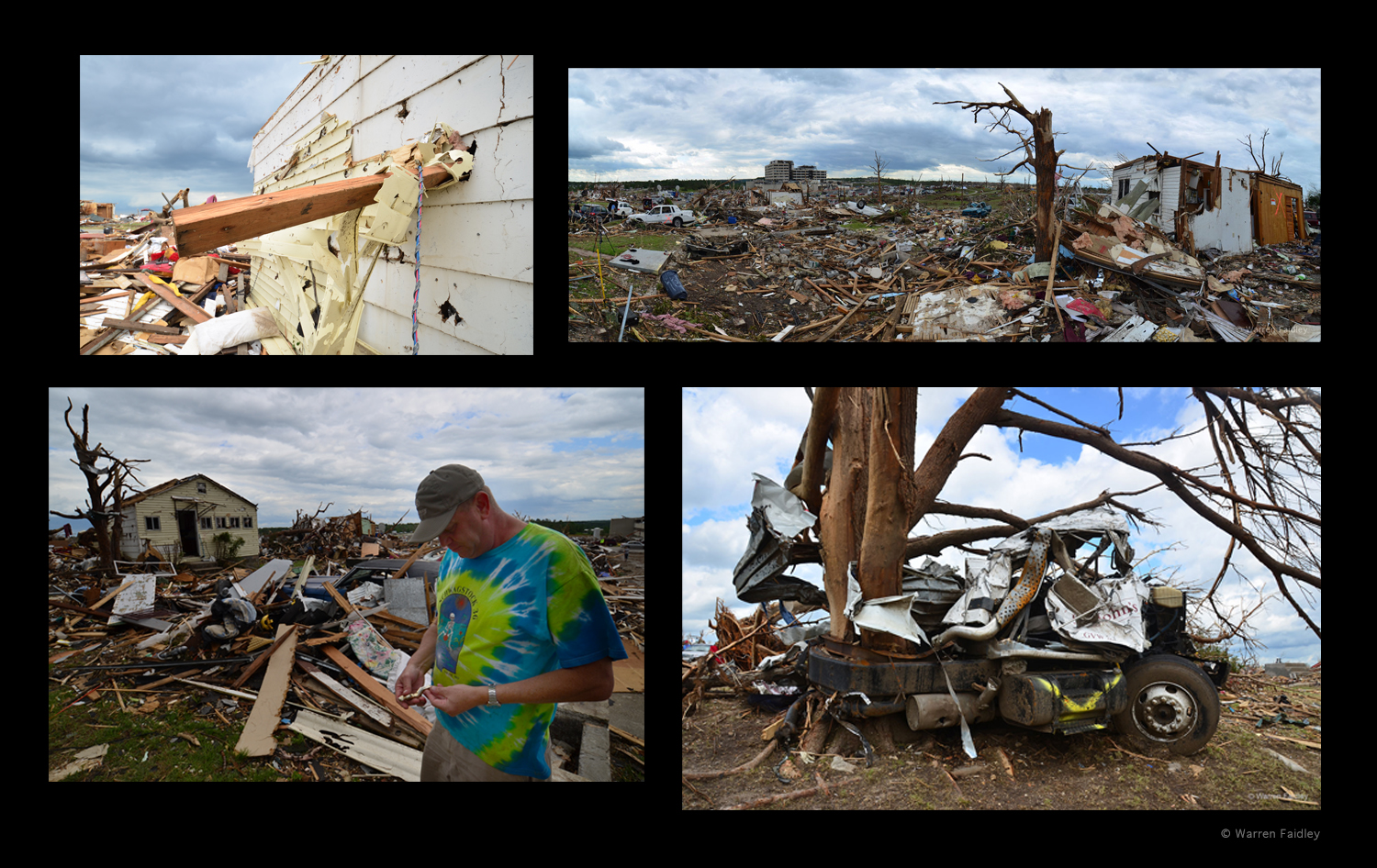 Joplin EF5 tornado aftermath by live storm chaser Warren Faidley  
