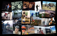 Warren Faidley collage — storm chasing career highlights and tours